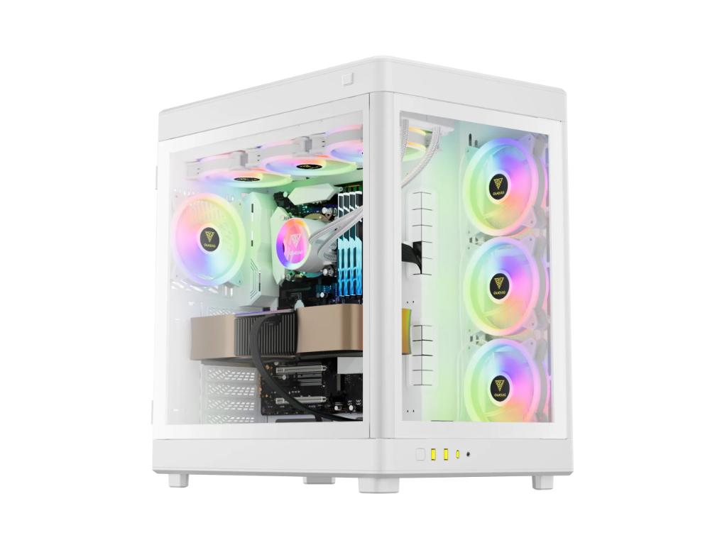 LC Power Kucište Gamdias Neso P1 WW Full Tower/E-ATX/ATX/Micro-ATX/Mini-ITX/bez napajanja/kaljeno staklo/bela