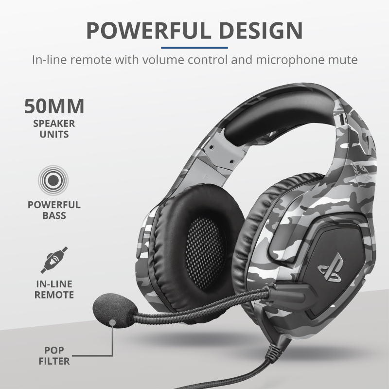 Trust GXT488 PS4 slušalice sive 3.5mm 1.2m