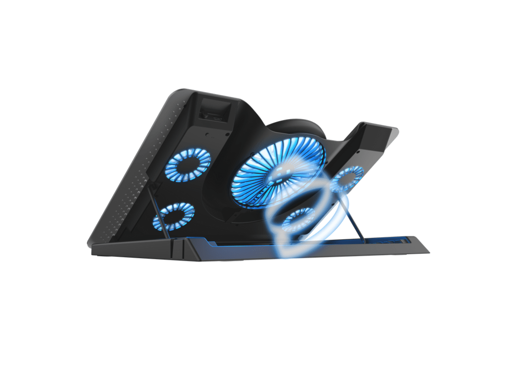 Trust Quno Cooling Stand LED GXT 1125 Laptop cooling stand sa 5 ventilatora + stalak za telefon