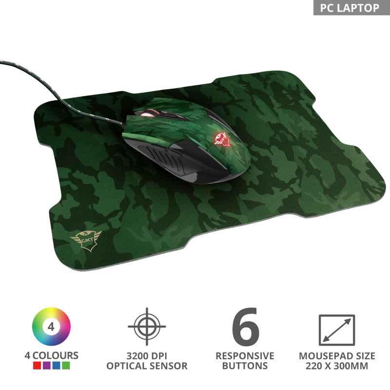 GXT781 Rixa Camo mouse & pad
