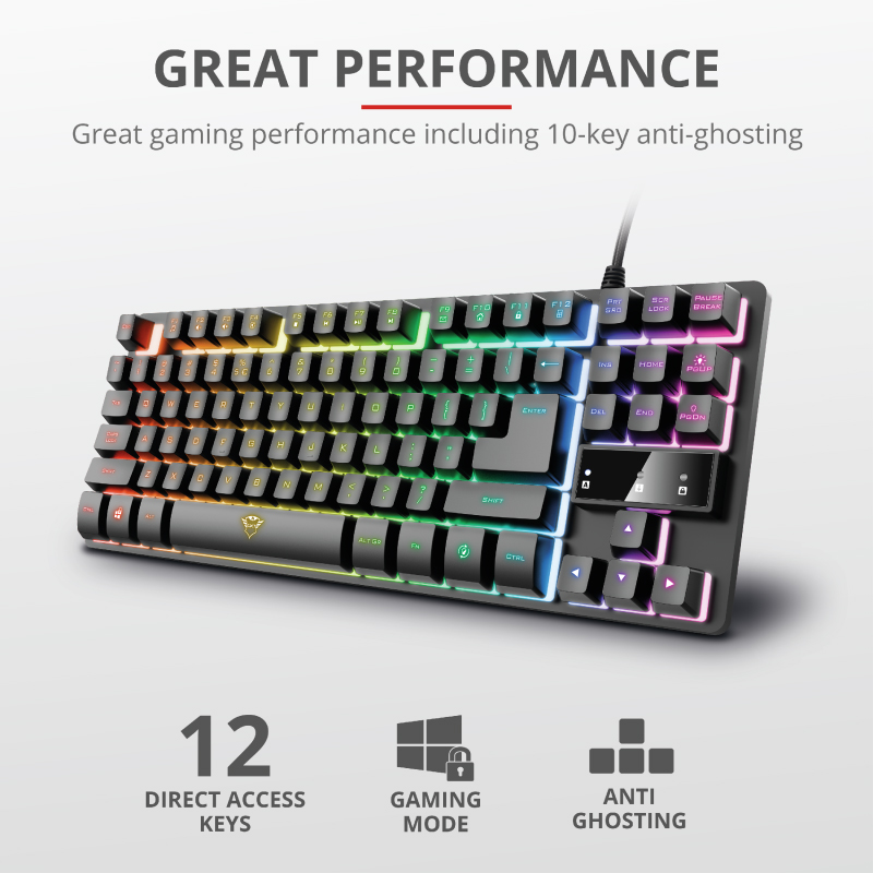 Trust GXT833 metal tastatura Thado TKL RGB