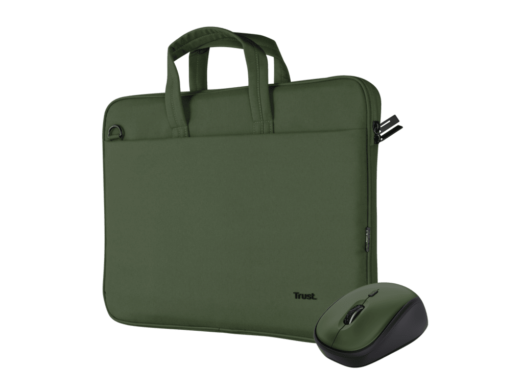 Trust Bologna torba i miš set torba za laptop 16", zelena silent miš