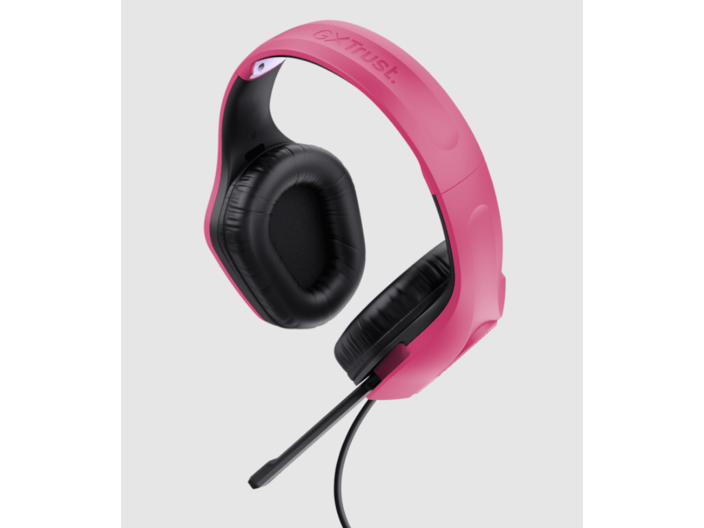 Trust GXT 415P Zirox gamingslušalice, žičane, pink, 200cm kabl, 3.5 mm, over-ear, mikrofon