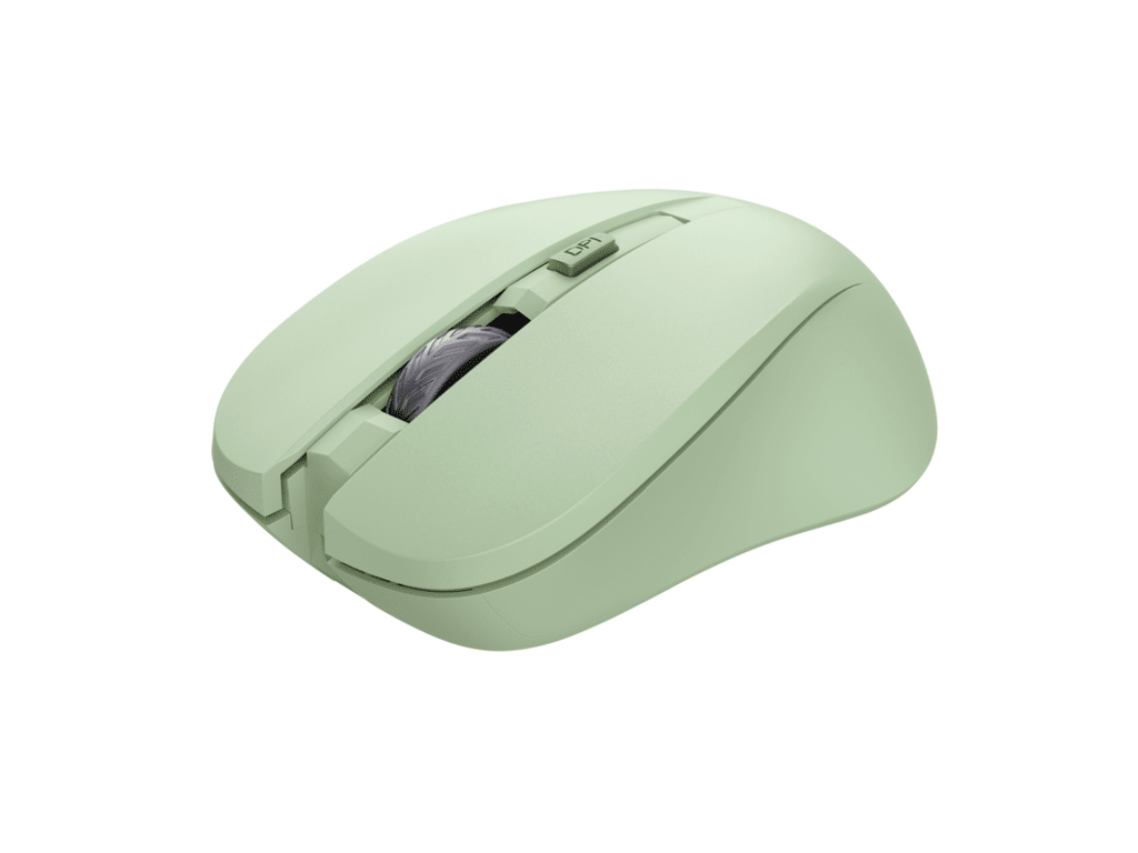 Trust Mydo silent wireless miš, zeleni, 1000-1800 dpi, objeruke, 4 tipke