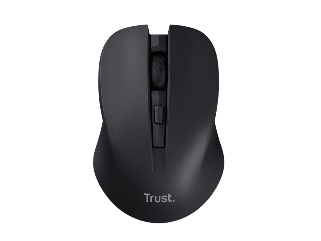 Trust Mydo silent wireless miš,crni, 1000-1800 dpi, objeruke, 4 tipke, tihi