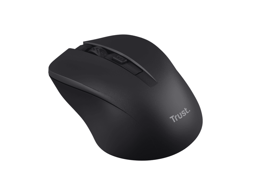 Trust Mydo silent wireless miš,crni, 1000-1800 dpi, objeruke, 4 tipke, tihi