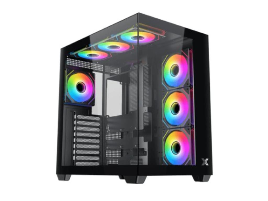 Xigmatek Kucište Aqua V Air Gaming/ATX/Micro ATX/Mini ITX/ARGB/bez napajanja/crna