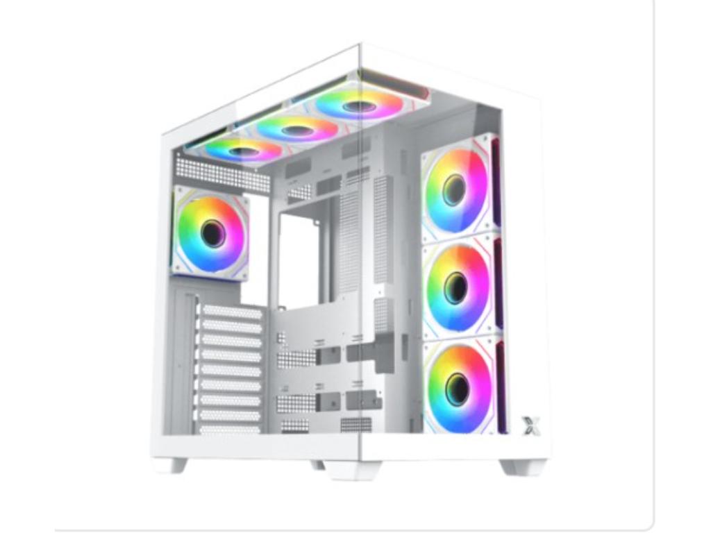 Xigmatek Kucište Aqua V Air Arctic Gaming/ATX/Micro ATX/Mini ITX/ARGB/bez napajanja/bela