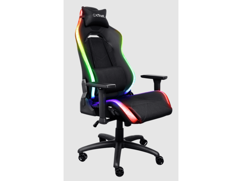 Trust GXT 719 RGB gamingstolica RUYA, crna, udobna,podesiva, bežični daljinski