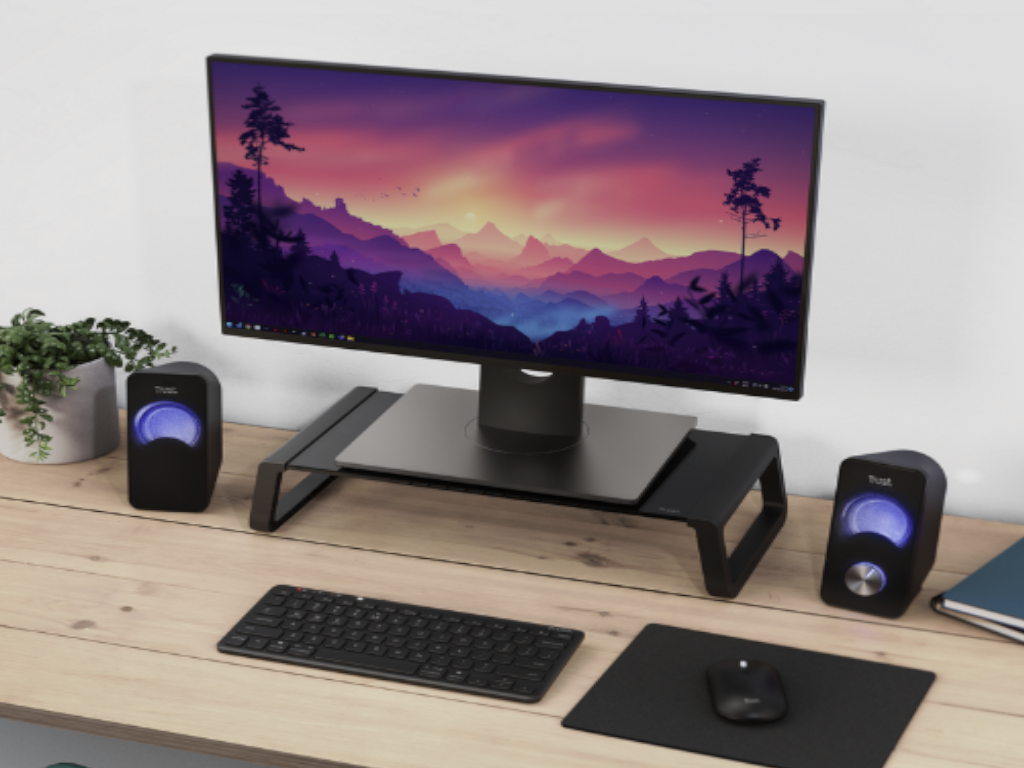 Postolje za monitore TRUST MONTA GLASS/crna