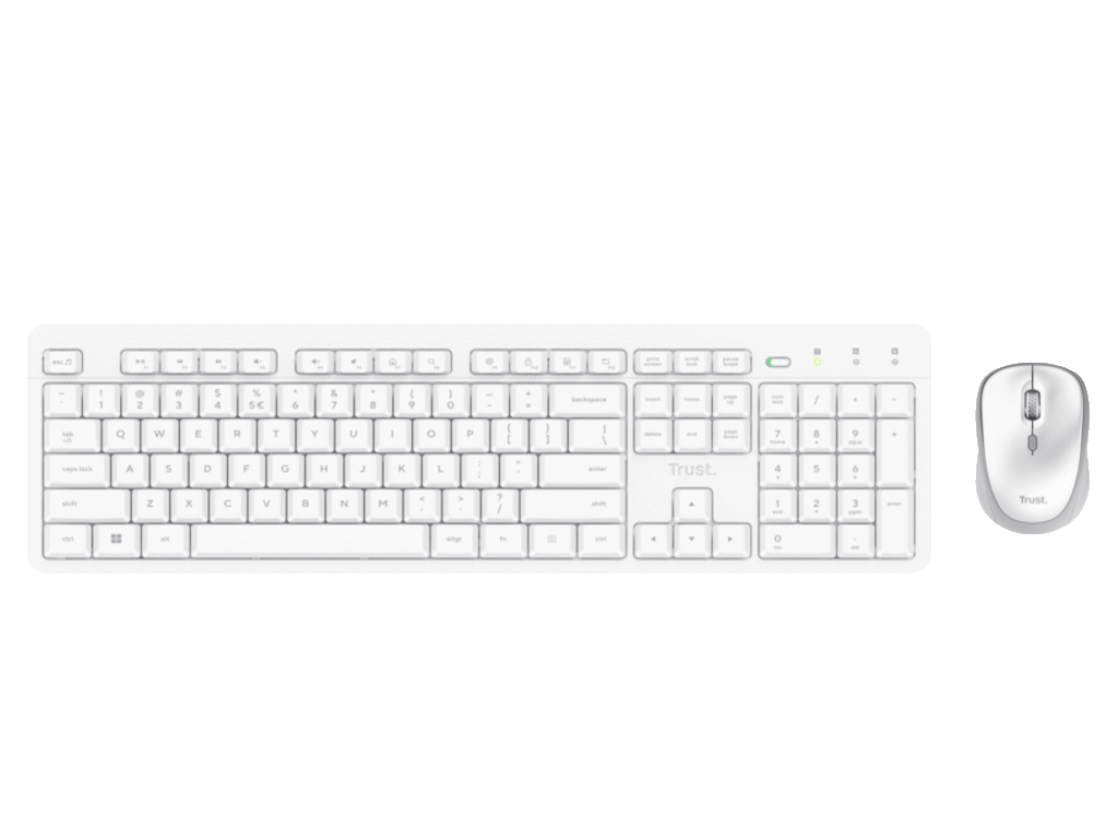 Trust Tastatura+miš  ODY II bežicna /US/bela