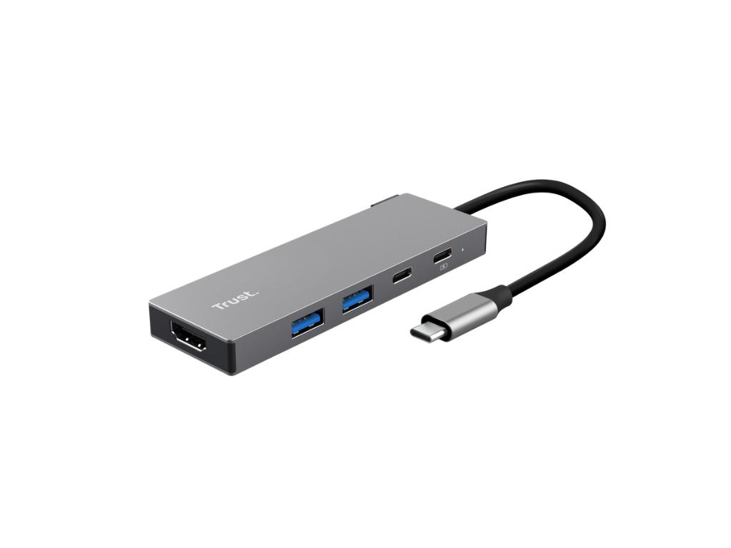 Trust Adapter  DALYX 5-IN-1 MULTIPORT/alu/siva