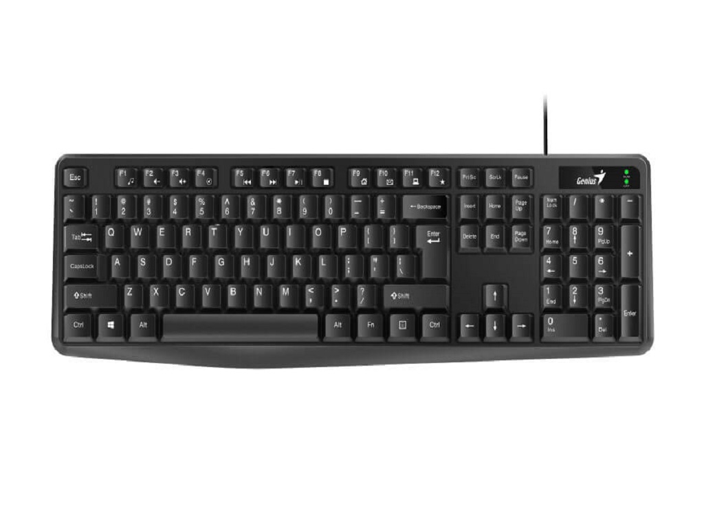 Genius žičana tastatura KB-117 , dužina kabla 1,4 m,crna boja, USB konektor, BiH layout