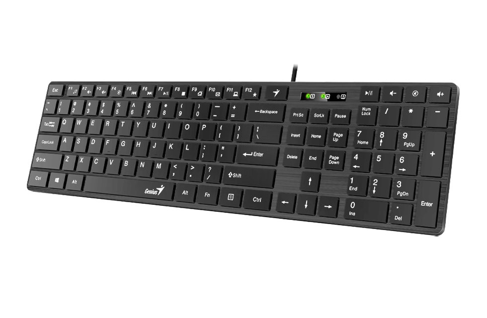 Genius SlimStar 126 tastatura  USB veza, low-profile tipke crna