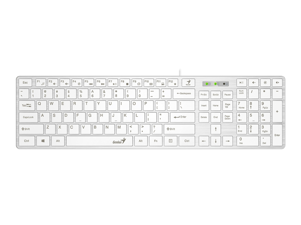 Genius SlimStar 126 tastatura  USB veza, low-profile tipke, bijela