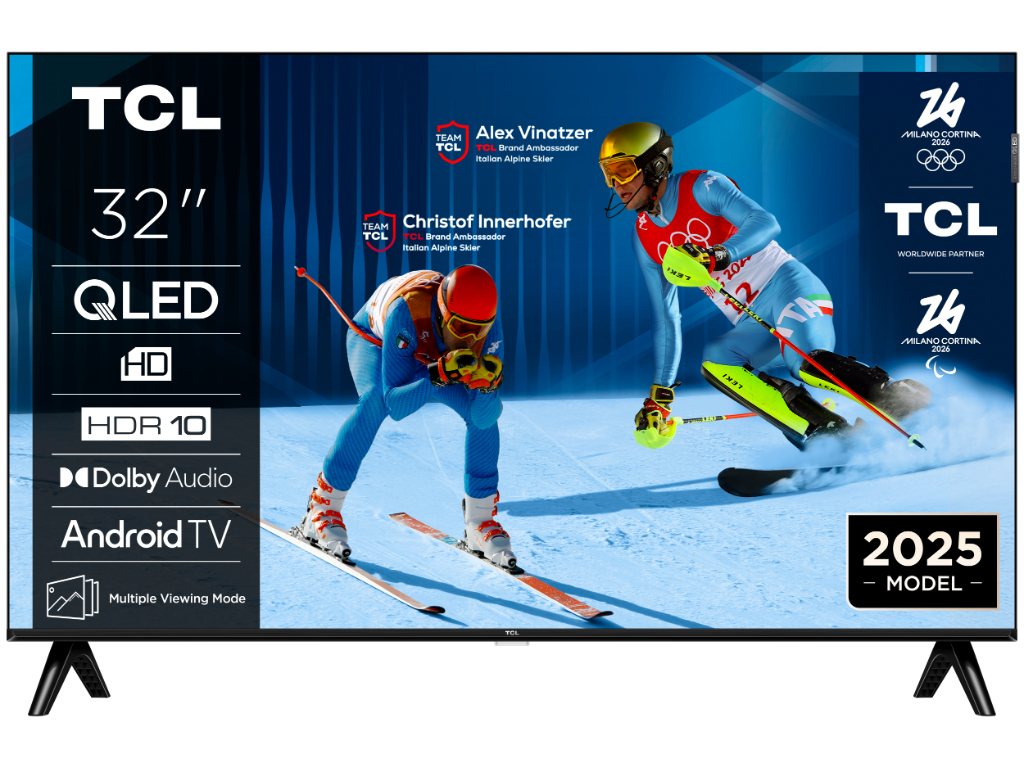 TCL 32"S4K HD QLED TV60Hz HDR 10 Android TV;Dolby Digital Plus