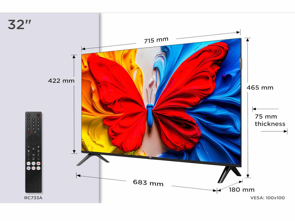 TCL 32"S5K FHD QLED TV60 Hz HDR 10 Android TV;Dolby Digital Plus