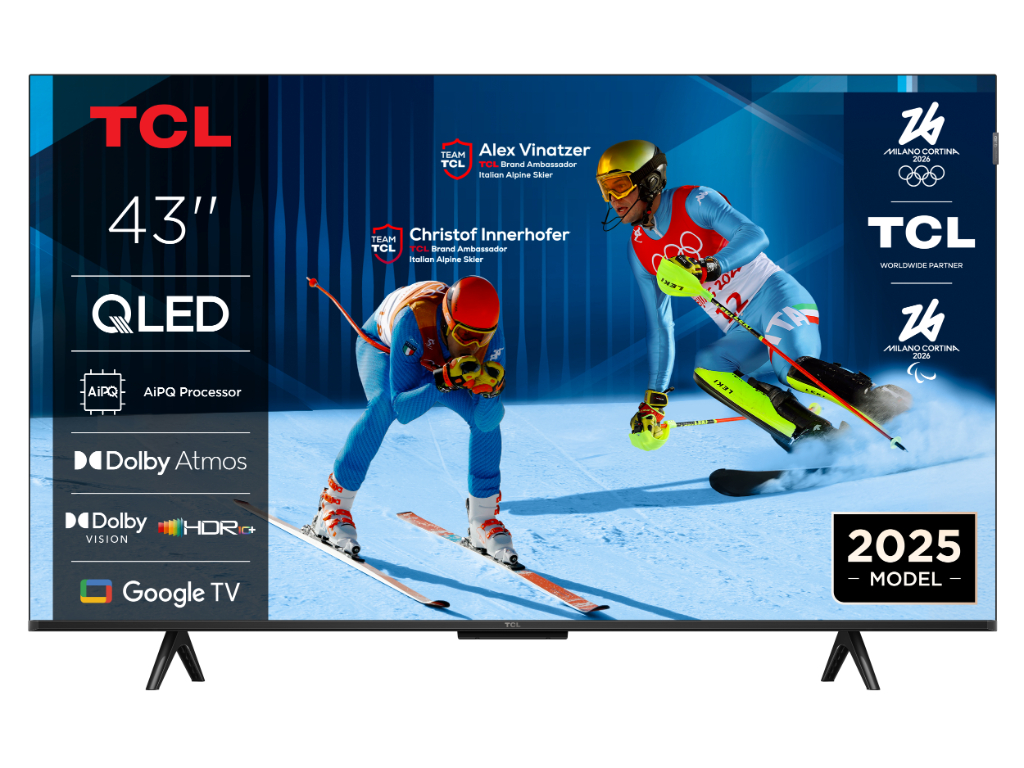 TCL 43"P7K 4K QLED TV 60HzGoogle TV; HDR multi-format;HVA Panel; Game Master; Dolby Atmos;