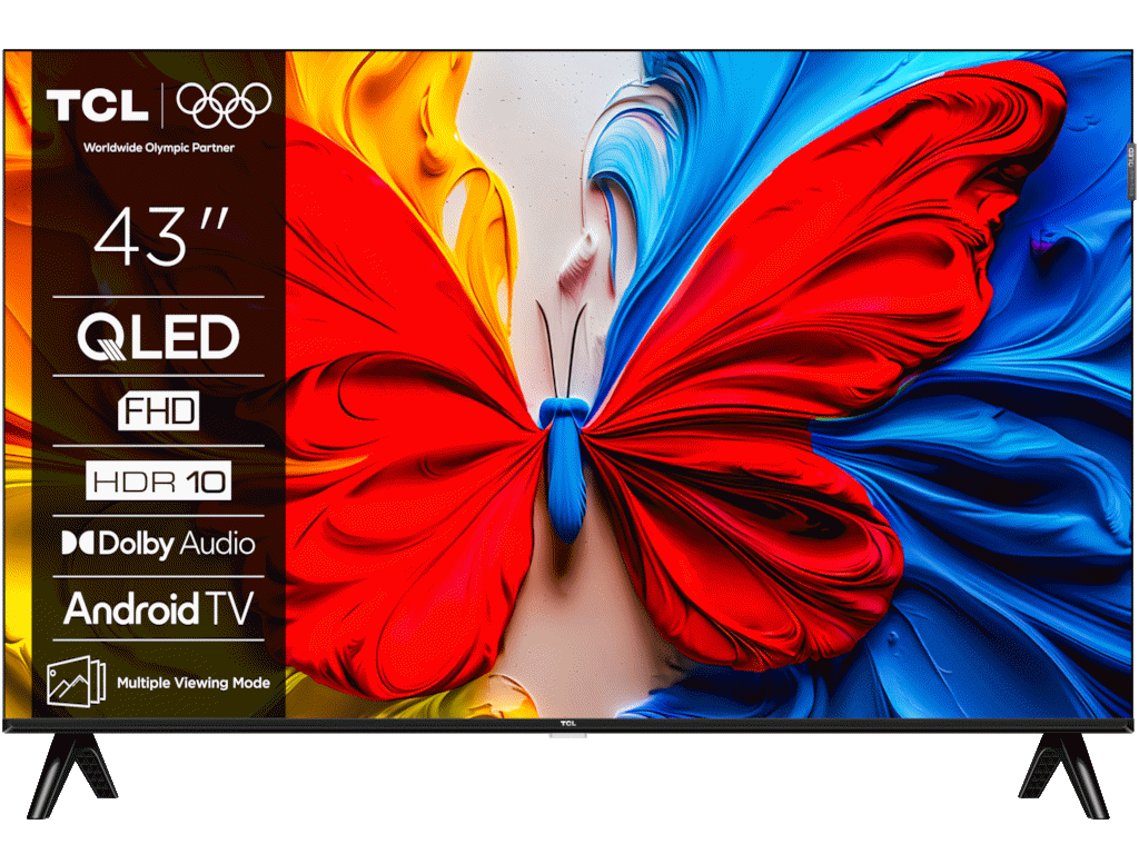 TCL Televizor  43S5K/QLED/43"/FullHD/60Hz/Android TV/crna