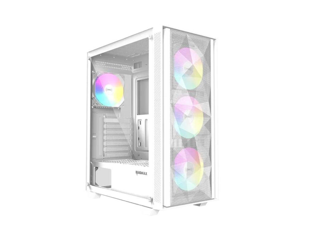 Raidmax Kucište Vector V217/ATX/Micro-ATX/Mini-ITX/ARGB/kaljeno staklo/bela