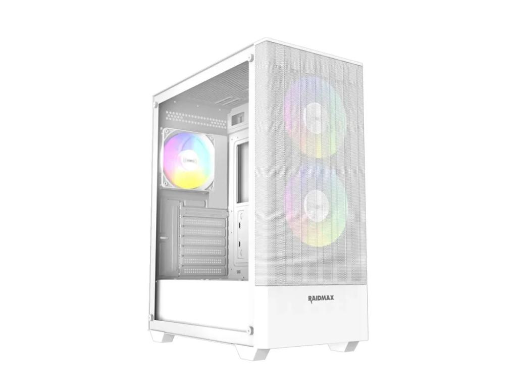Raidmax Kucište Vector V218/ATX/Micro-ATX/Mini-ITX/ARGB/kaljeno staklo/bela