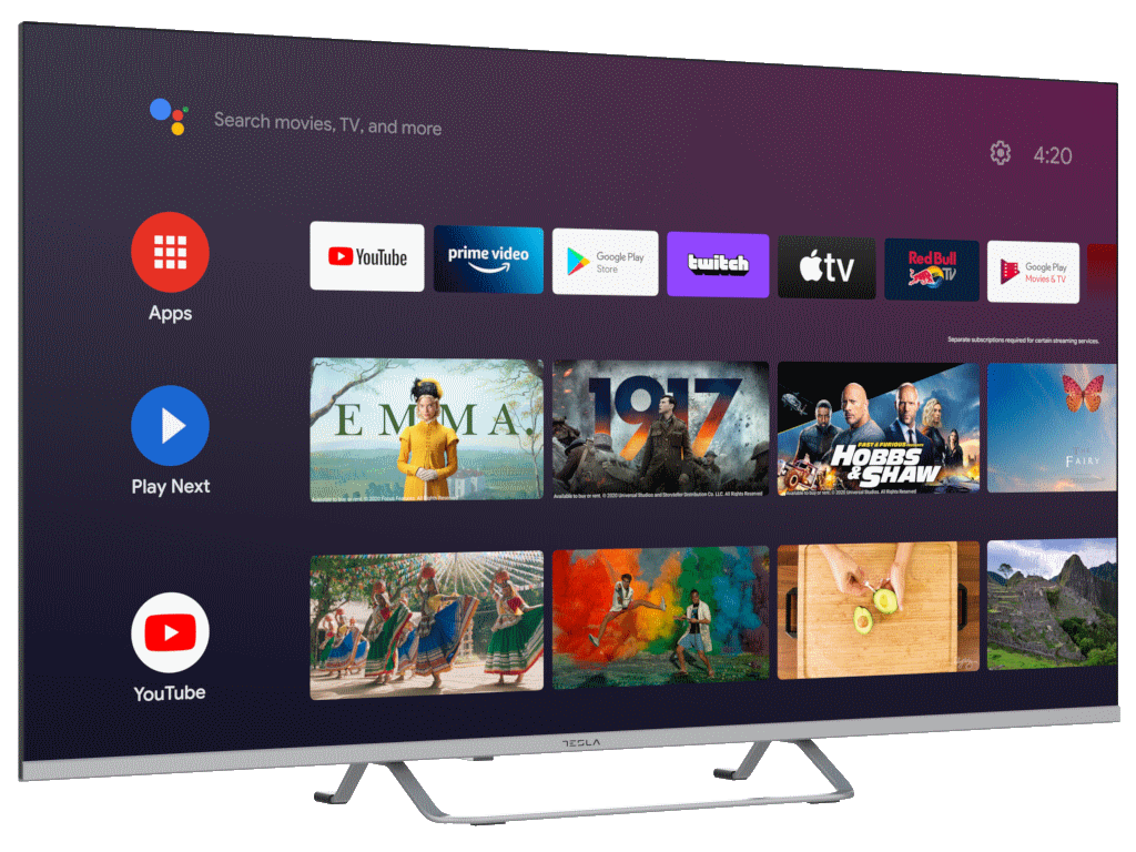 TESLA TV 50E635 UHD ANDROID          -ANDROID- HD - Google Assistant-Glasovne komande