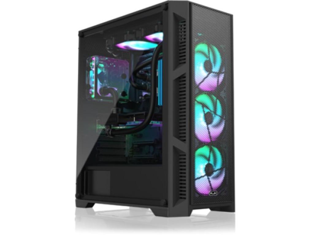 RAIJINTEK Kucište ARCADIA III Midi Tower/ATX/M-ATX/MINI-ITX/bez napajanja/kaljeno staklo/crna