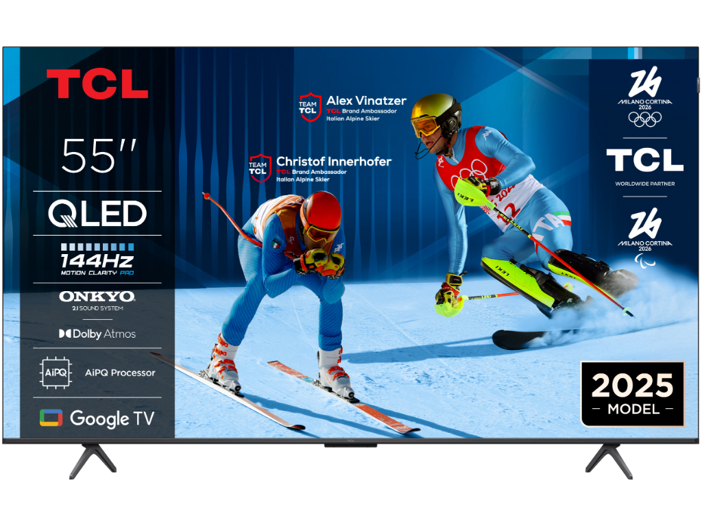 TCL 55"P8K 4K QLED TV 144HzGoogle TV; Motion Clarity Pro;Game Master; Onkyo 2.1;