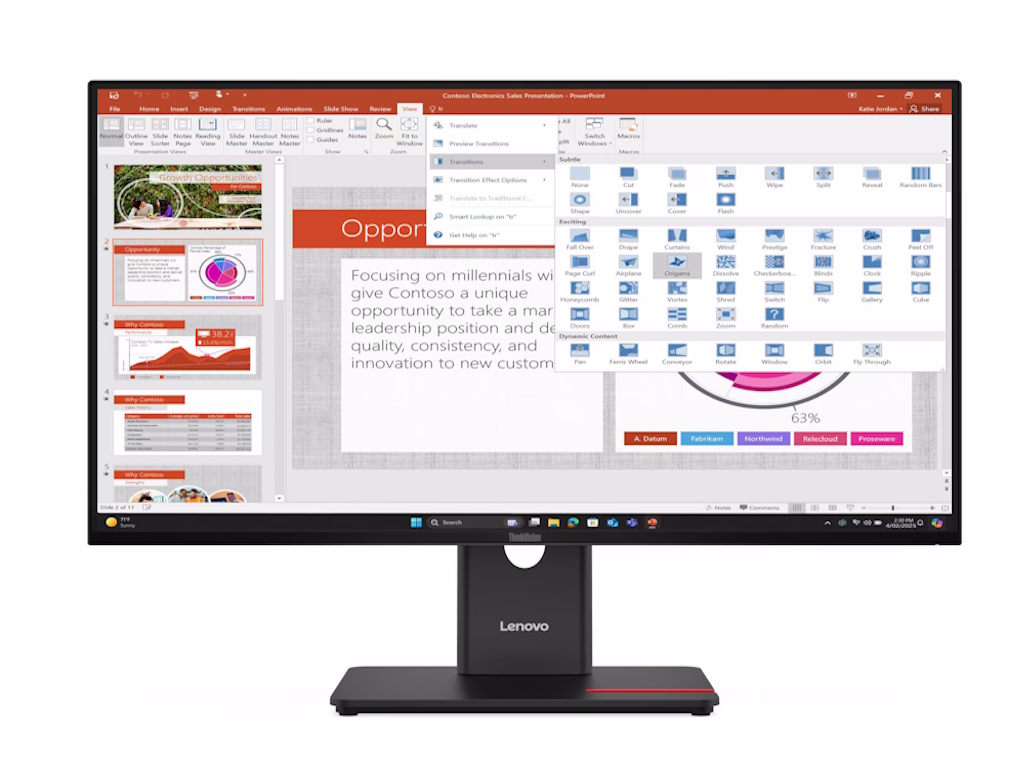 LENOVO ThinkVision T27-40 - Bočni prikaz