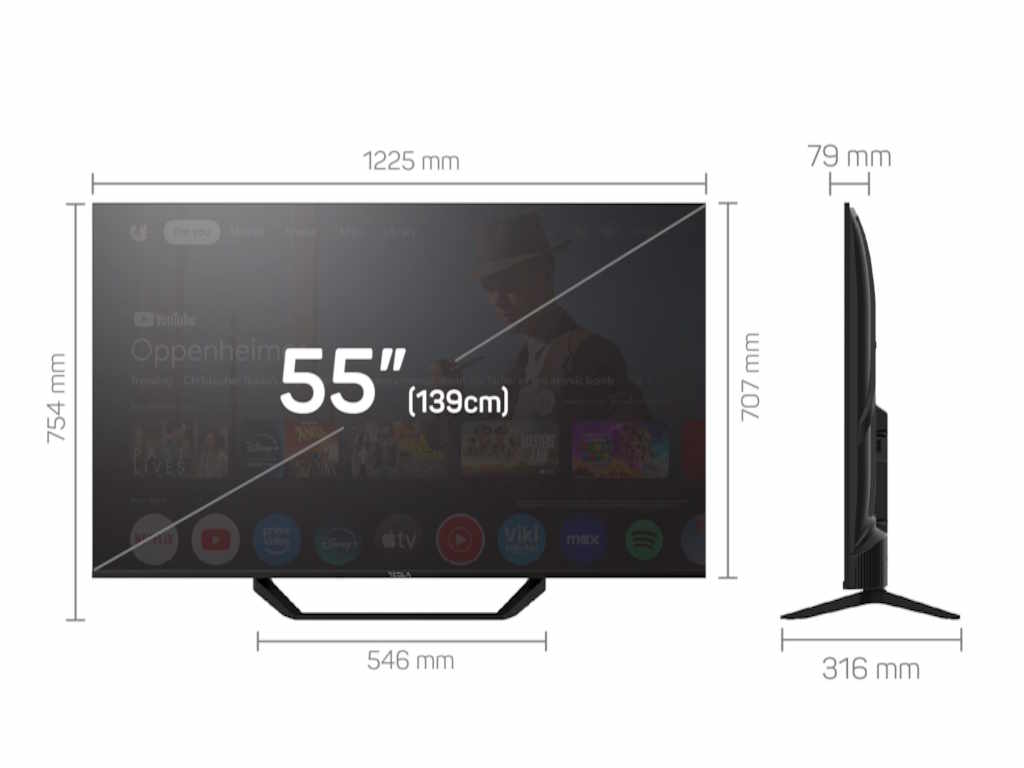 TESLA TV 65E655BUS 4K Google Powered by Google Google Assistant