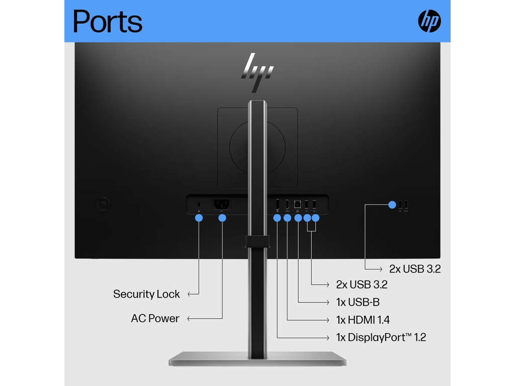 HP 27" monitor E27 g527",FHD,IPS,300cd,5ms,75Hz,HDMI,DP,4xUSB3.2,podesivo postolje,3y