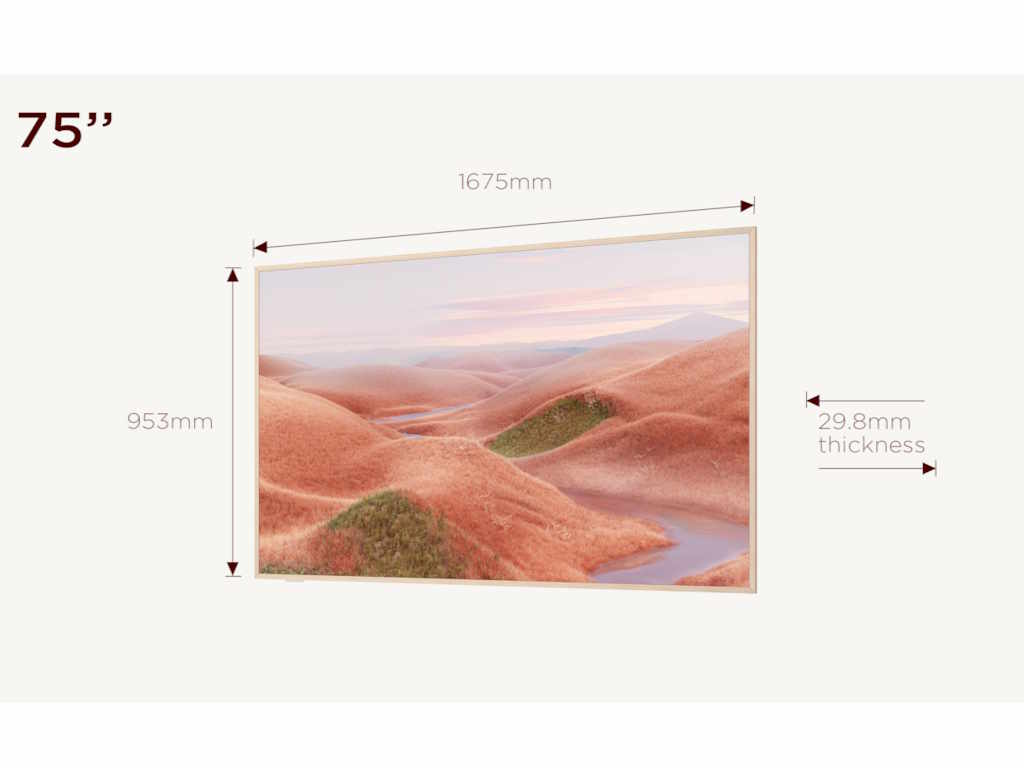TCL Televizor  75A300W/QLED/75"/4K UHD/144Hz/Matte Screen/"Ai" Art/Google TV/frame