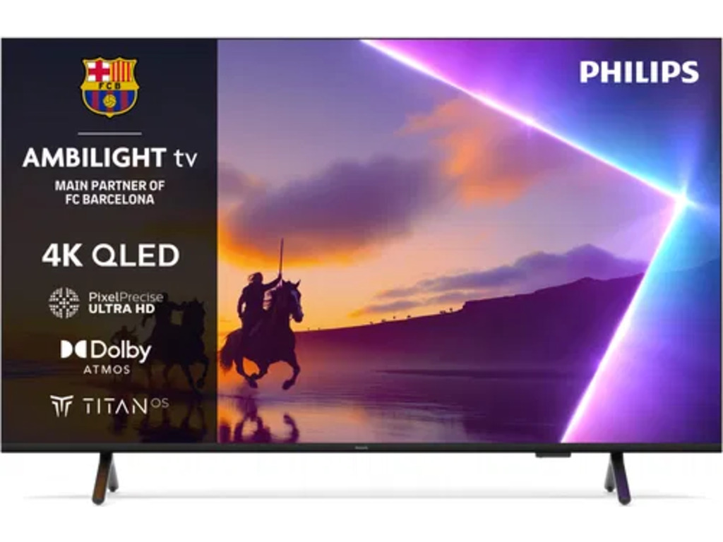 Philips 75''PUS8510 4K QledTitan OS; AMBILIGHT TV;Pixel Precise Ultra HD; Dolby Atmos
