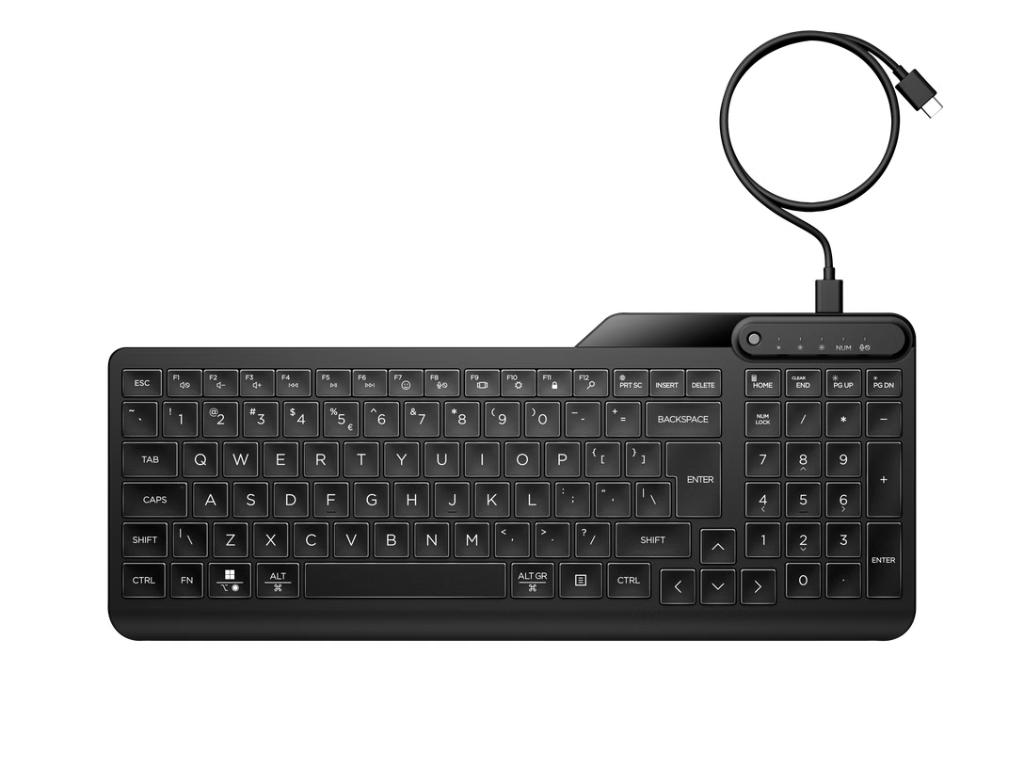 HP Tastatura 400 backlight žicna/US/crna