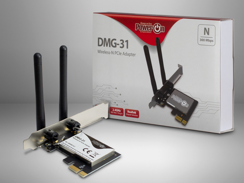 Inter-tech WIFI 4 PCIe Adapter Wireless 