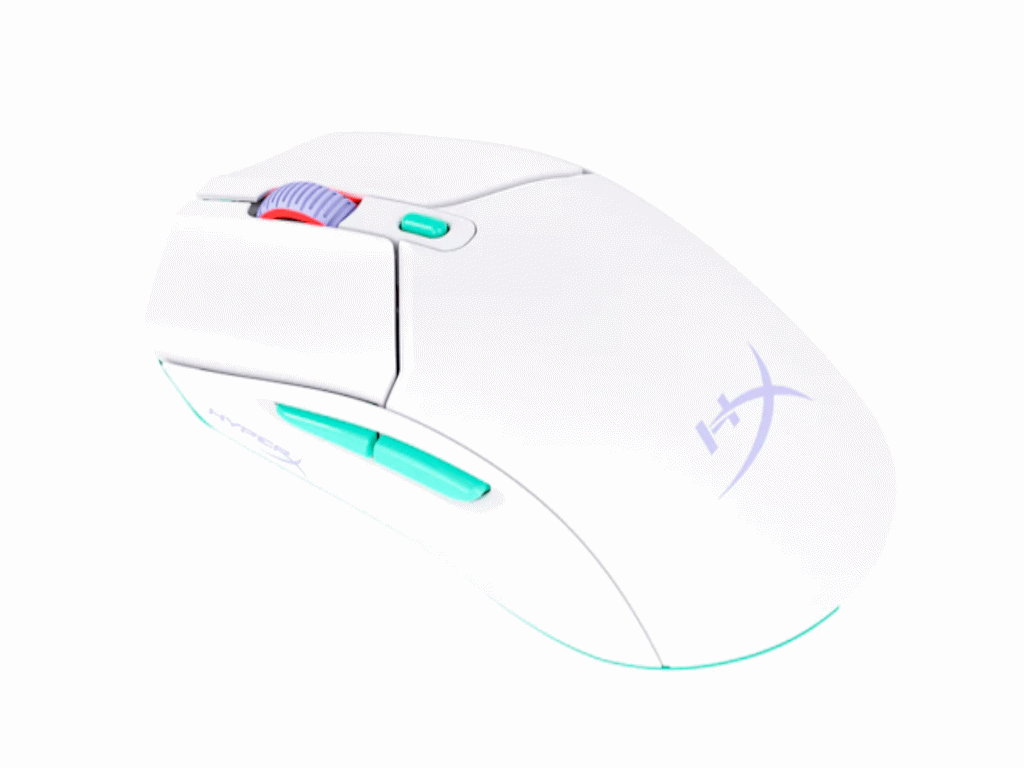 HyperX Miš  Pulsefire Haste 2 Core Wls Wht/Grn/Pur/Gaming/bela