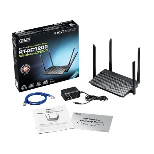 ASUS WiFi Router RT-AC1200Dual-Band;4 ext antennasUSB 2.0 port