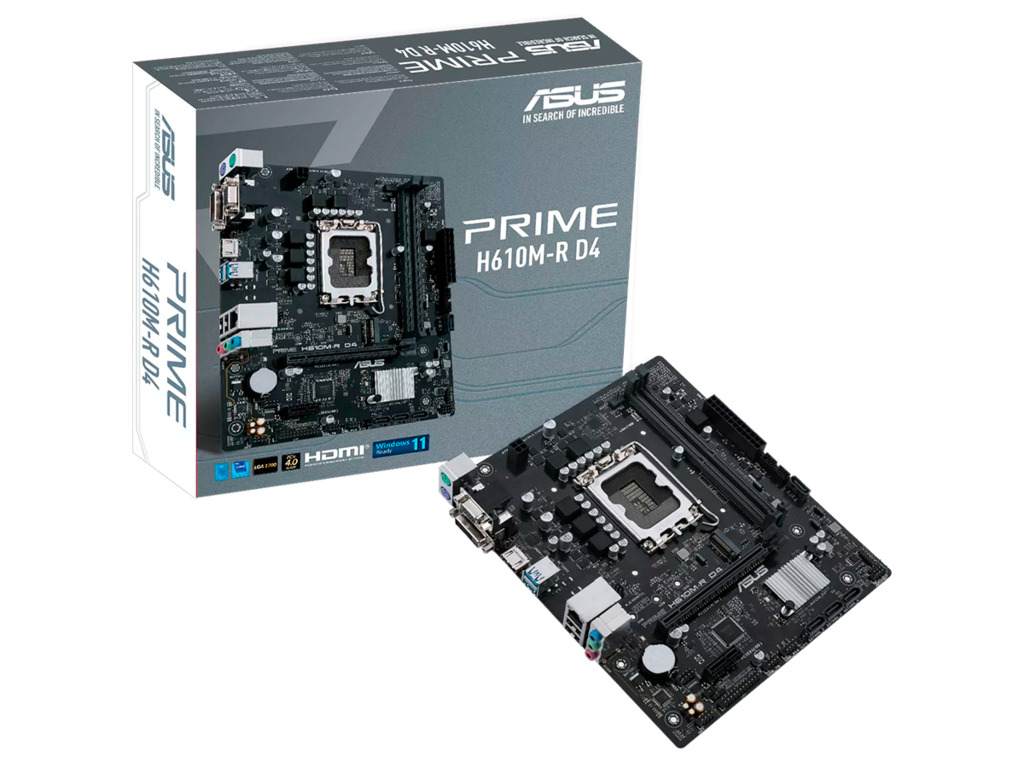 ASUS PRIME H610M-R-SILGA 1700, 2x DDR5,1x M.2,6xUSB 1x DP, 1x VGA, 1x HDMI, mATX