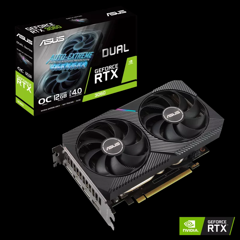 ASUS VGA DUAL-RTX3060-O12G-V2NVIDIA GeForce RTX 306012GB GDDR6 192bit;HDMI,3xDP