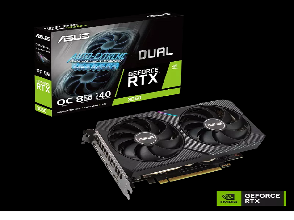 ASUS VGA DUAL-RTX3060-O8G GDDR6 128bit HDMI/DP