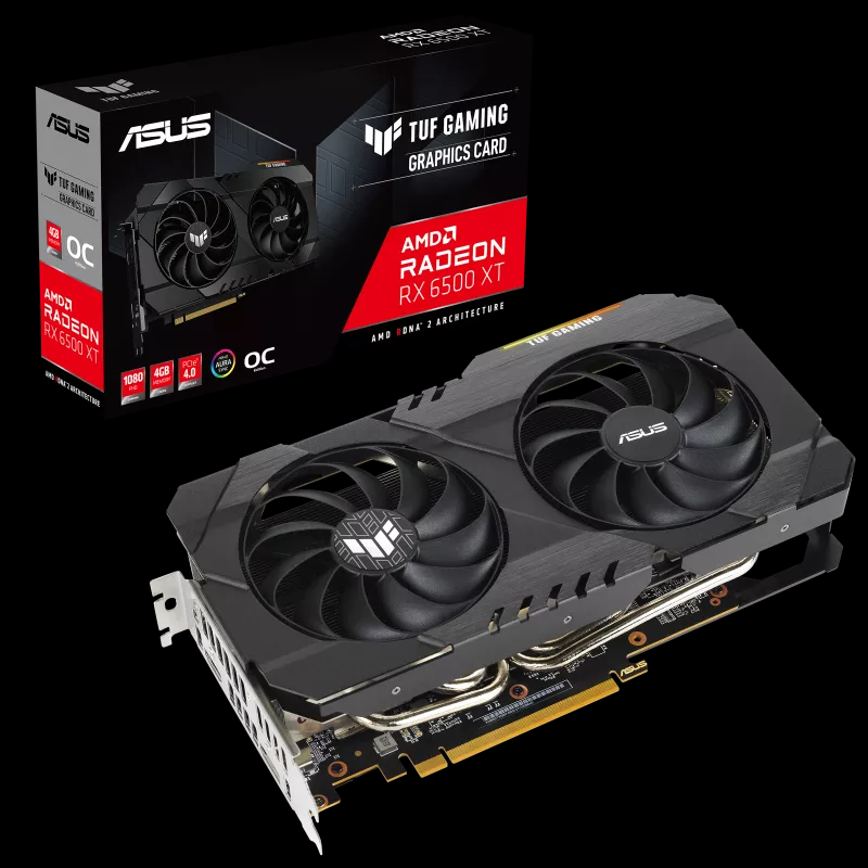 ASUS TUF-RX6500XT-O4G-GAMING RX 6500XT 4GB GDDR6 64bit HDMI/DP