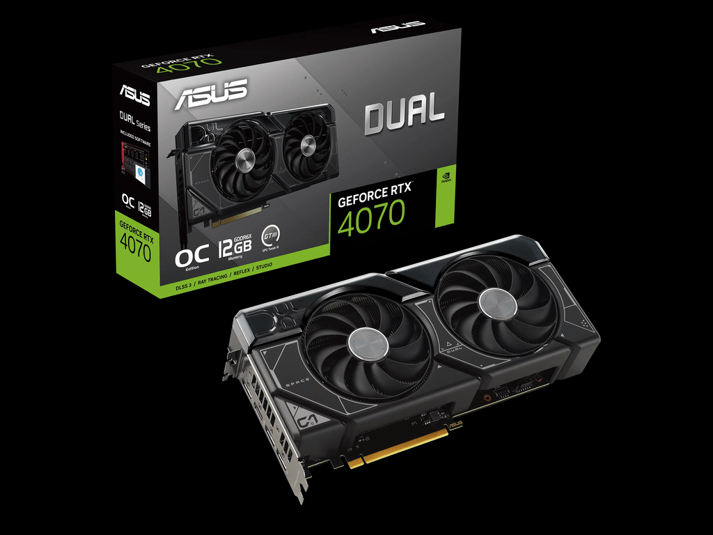ASUS VGA DUAL-RTX4070-O12G - RTX 4070 12GB GDDR6X 192bit HDMI/DP