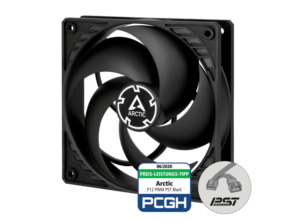 Arctic Fan P12 PWM PST pressure-optimised, 120mm fan with PWM PST