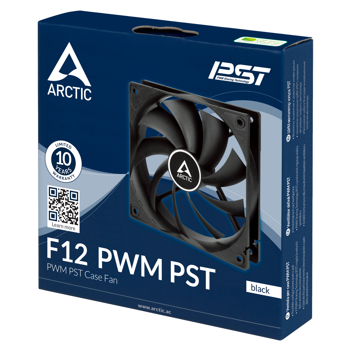 Arctic Fan F12 PWM PST (Black)120 mm PWM Case Fan