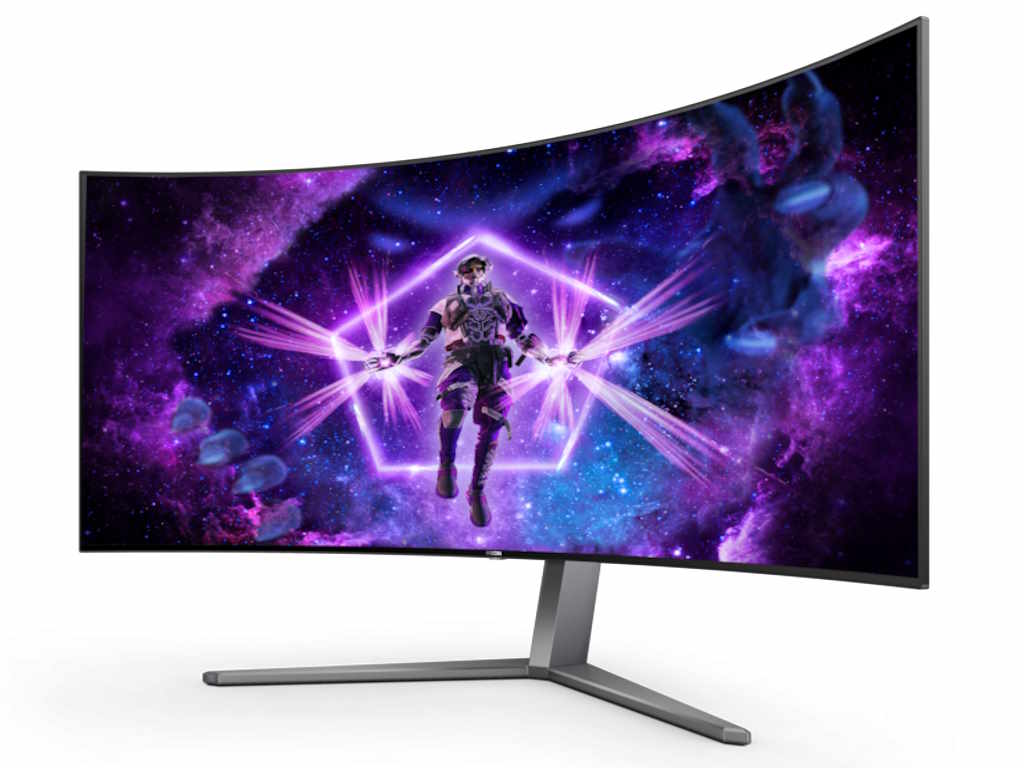 AOC Monitor  AG456UCZD 44,5"/OLED,zakriven,21:9/3440x1440/240Hz/0,03ms GtG/HDMIx2,DP,USB/Gsnyc/visina