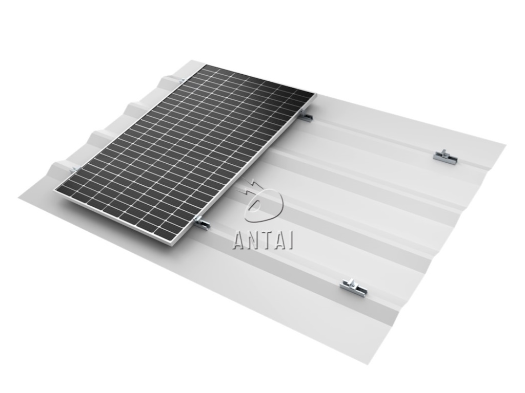 Konstrukcije za SE ANTAI za trapezni lim, mini rail, 150mm, set za 6 panela, univerzalne klampe