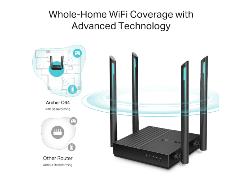 TP-Link ARCHER C64/AC1200Wireless MU-MIMO WiFi Router