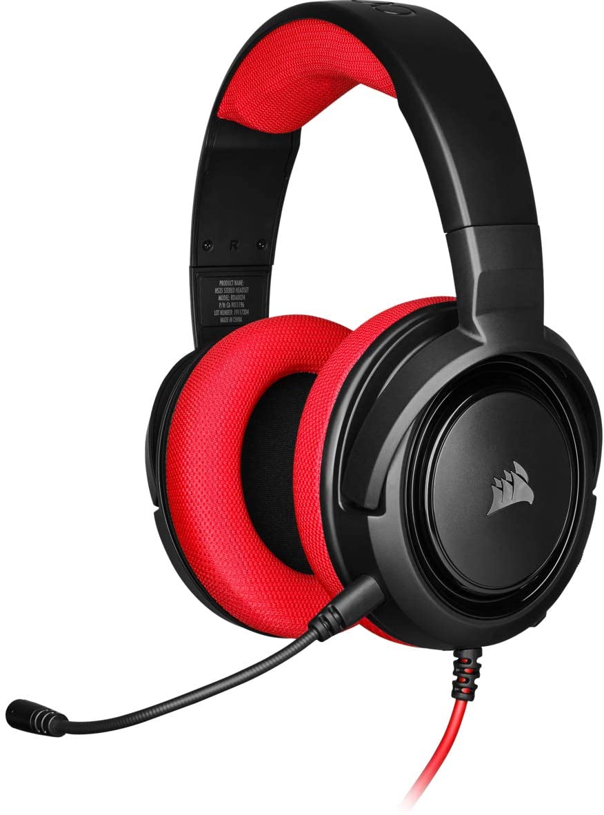 CORSAIR HS35 Red Wired