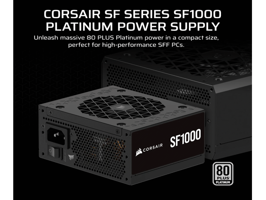 Corsair Napajanje  SF1000 1000W/SFX/80+Platinum/modularno/crna