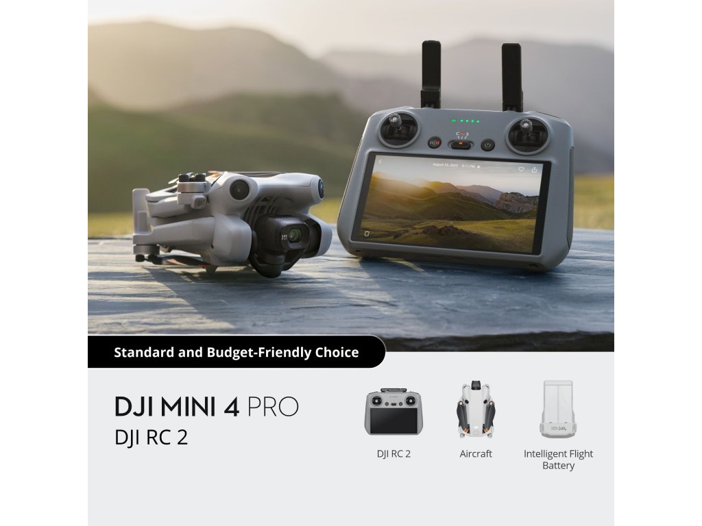 DJI Mini 4 Pro (DJI RC 2)Ispod 249g,4K/60fps HDR pravo-vertikalno snimanje,Prepoznavanje prepre